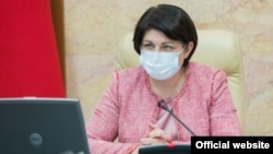 Premierul Natalia Gavrilița la ședința de guvern din 29 decembrie 2021.