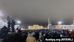 Протесты в городе Уральск, Западный Казахстан, ночь на 5 января
