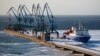 A view of the port on Russia's Pacific island of Sakhalin (file photo)