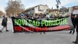 Road blockade in Novi Sad, protest against lithium exploitation in Serbia and Rio Tinto mine project 