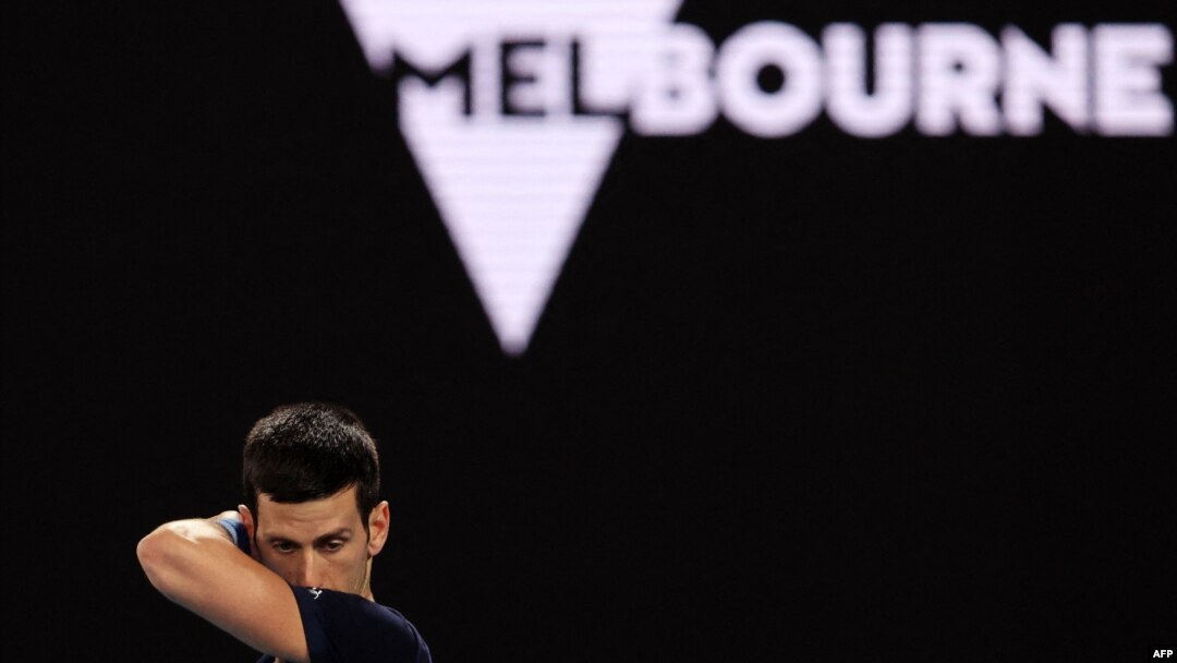 Đoković na treningu uoči turnira u Australiji, 14. januara, 2022. godine.