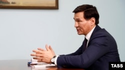 His friends say that the attack might be retaliation by the authorities for a recent article placed on Byurchiyev's Telegram channel that criticized Kalmykia's leader, Batu Khasikov (pictured).