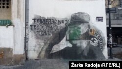 Mural posvećen osuđenom ratnom zločincu Ratku Mladiću u centru Beograda, 7. januar 2022.