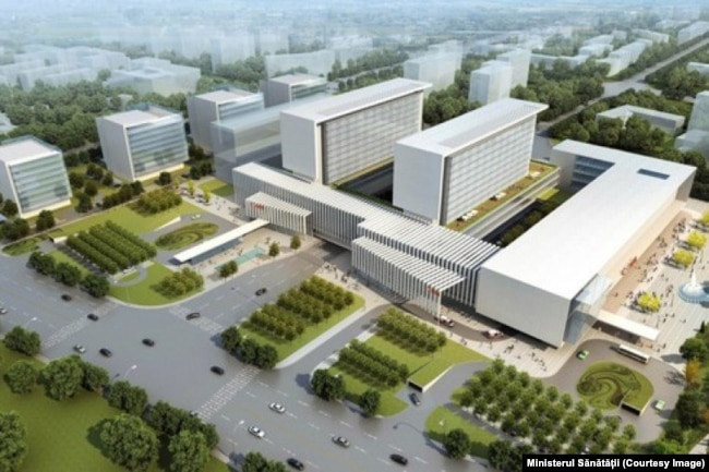 Macheta Spitalului Regional de Urgență Craiova.