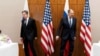Antony Blinken és Szergej Lavrov találkozója Genfben 2022. január 21-én
