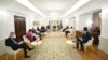 Šefovi kosovskih institucija tokom sastanka sa zvaničnicima Kvinte i Kancelarije Evropske unije na Kosovu.