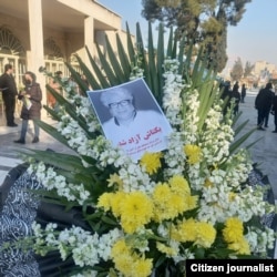 Flowers at Abtin's funeral.