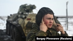 На учениях российской армии в Ростовской области
