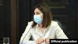 Armenia - Health Minister Anahit Avanesian attends a cabinet meeting in Yerevan, January 27, 2021.