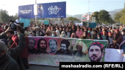 گردهمایی اعتراضی اعضای جنبش تحفظ پشتون در اسلام آباد