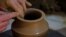 Making pottery in Albania (Video grab)