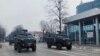 Armored police vehicles on the street during the parade for Republika Srpska's "national day," which the country's top court has declared unconstitutional. (file photo)