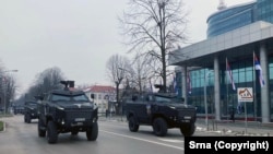 Armored police vehicles on the street during the parade for Republika Srpska's "national day," which the country's top court has declared unconstitutional. (file photo)