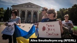 Акція на підтримку Олега Сенцова в Полтаві. 2 червня 2018 року