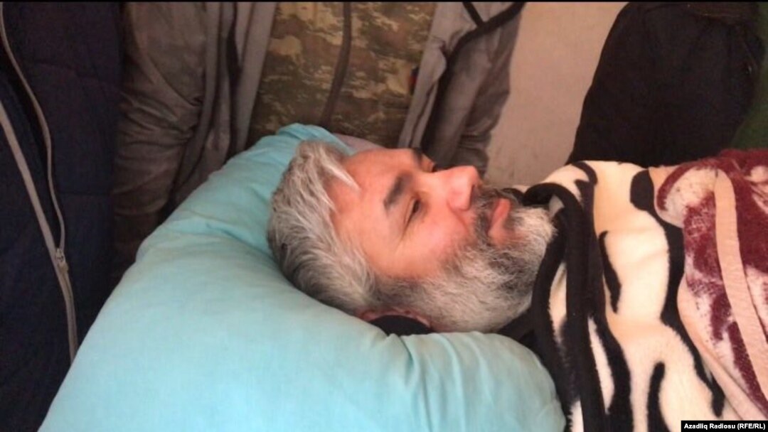 Nardaran əməliyyatında güllə yarası alıb iflic olan Əbülfəz Bünyadov. 23fev2018