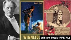 Karl May, Winnetou şi Comoara din lacul de argint (colaj de William Totok)