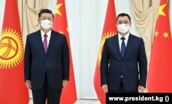 Си Цзиньпин и Садыр Жапаров в Самарканде (Узбекистан), 15 сентября 2022 г.