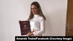 Amanda Toska has had trouble finding a job in Kosovo's civil service, despite two bachelor's degrees and a master's degree.