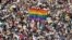 People take part in the Budapest Pride parade in the Hungarian capital on June 28. 