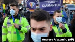 Протест на полицајци во Романија