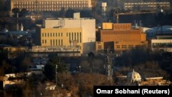 FILE: A view of the U.S. Embassy in Kabul, January 2016.