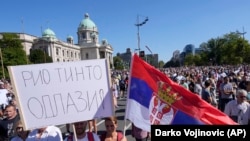 Detalj sa protesta ekoloških udruženja u Beogradu, mart 2023.