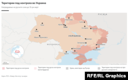 Мапа на територии под контрола и напредување на руските сили до 31-ри март