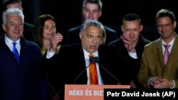 In a late-night speech to supporters, Viktor Orban hailed his win, which he described as a “victory so big that it could be seen even from the moon.”