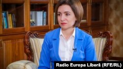 Președinta Maia Sandu, intervievată de Europa Liberă Moldova, la 1 aprilie 2022.