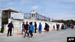 Një kamp migrantësh në ishullin grek Lesbos. Fotografi nga arkivi. 