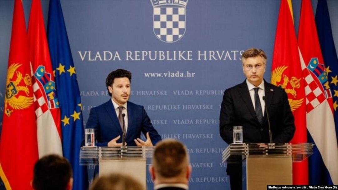 Crnogorski premijer Dritan Abazović i hrvatski Andrej Plenković. Zagreb, 12. jul 2022. Foto: Vlada Crne Gore. 