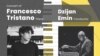 Плакатот за концертот на Тристано, Џијан Емин и оркетарот ФЕЈМС во Филхармонија