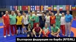  Българският народен тим по битка на шампионата в Букурещ. 