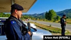 Patrullë e Policisë së Kosovës në veri të vendit.