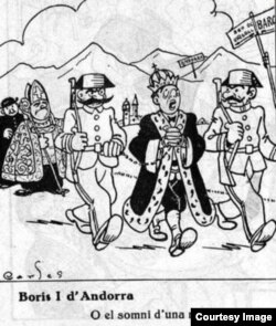 Арест короля Андорры. Карикатура из испанской газеты