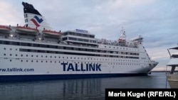 Паром, принадлежащий эстонской компании Tallink и используемый для размещения украинских беженцев