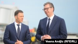 Претседателот на Србија Александар Вучиќ и министерот за финансии Синиша Мали