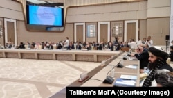  هیئت حکومت طالبان و نماینده گان کشور های اشتراک کننده در کنفرانس تاشکند