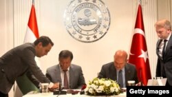 Рамазон Рахимзода и Сулейман Сойлу подписывают соглашение о сотрудничестве в сфере безопасности между Таджикистаном и Турцией