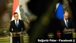 Szijjártó Péter külügyminiszter orosz kollégájával, Szergej Lavrovval Moszkvában 2022. július 22-én