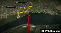Мапа. Армія РФ прориває українську оборону Антонівського мосту