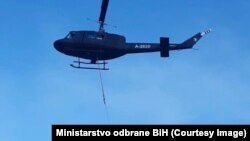 Helikopter OS BiH gasi požar, Čvrsnica kod Konjica, 21. juli 2022.