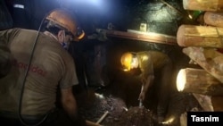 Mine workers in Iran (file photo)