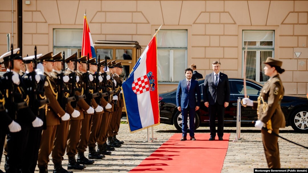 Prime ministers od Montenegro and Croatia Dritan Abazović i Andrej Penkovic 12. july 2022. Zagreb