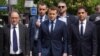 France - President Emmanuel Macron, Mourad Papazian (right) and other French-Armenian leaders visit the Armenian genocide memorial, Paris. 