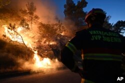 Un incendiu de vegetația din Croația, țară afectată de asemenea de valul de căldură din această perioadă.