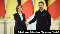 Володимир Зеленський і Мая Санду, зустріч у Києві, січень 2025 року