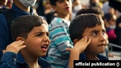 “I will become your general,” the children sing, in an apparent reference to IRGC commander General Qasem Soleimani, who was killed in a U.S. drone strike in neighboring Iraq in 2020.