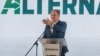 Imagine distribuită de Ion Ceban de la una dintre întâlnirile blocului „Alternativa” cu alegătorii din Comrat, septembrie 2025.