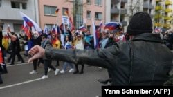 Пророссийская демонстрация в Германии весной 2022 года